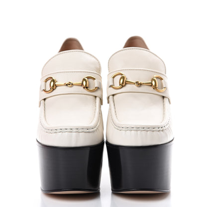 Gucci Malaga Kid Pearl Studded Vegas Platform Loafers 38.5 Mystic White 2 of 10