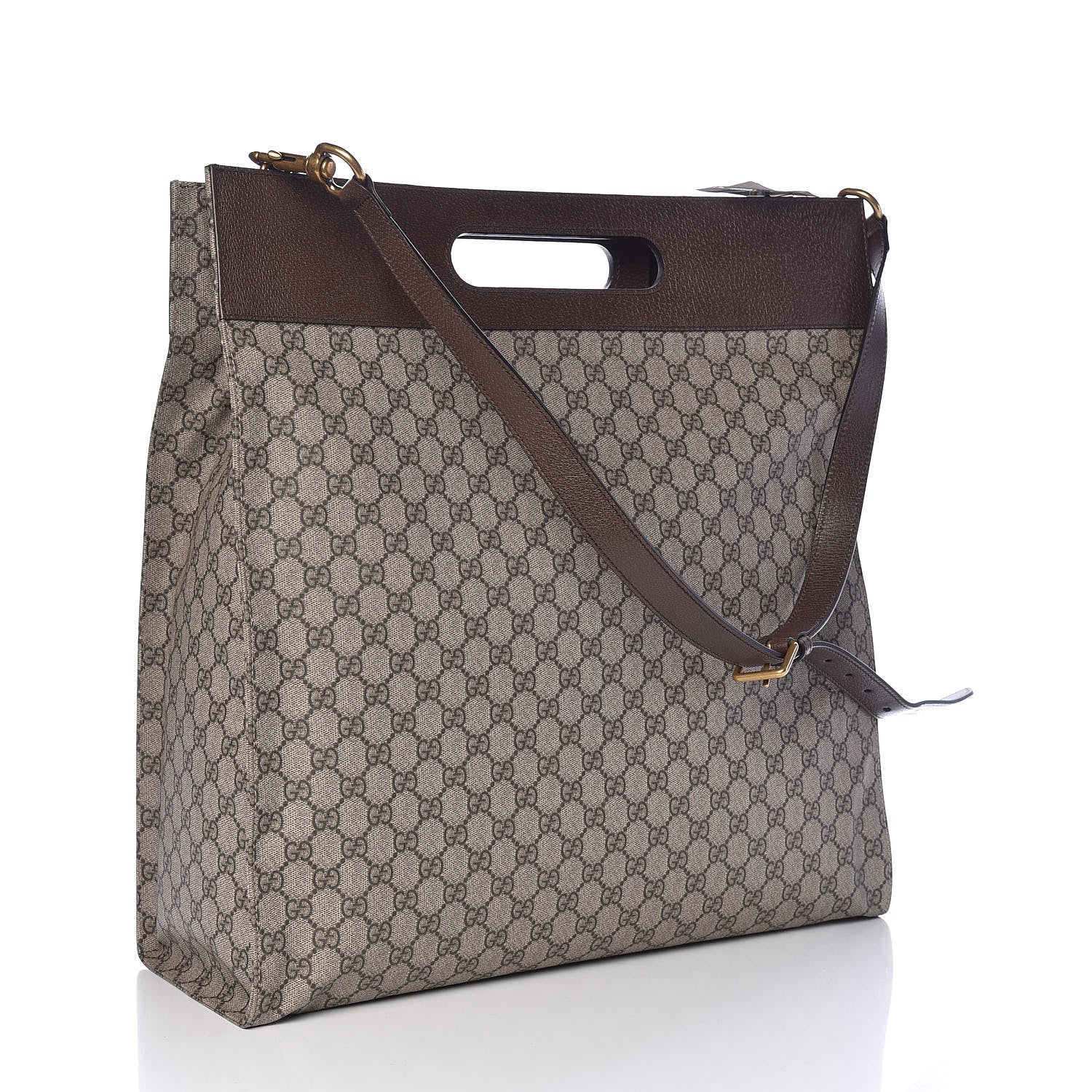 Gucci Soft GG Supreme Monogram Slip Handle Vertical Tote Beige New Acero 3 of 10