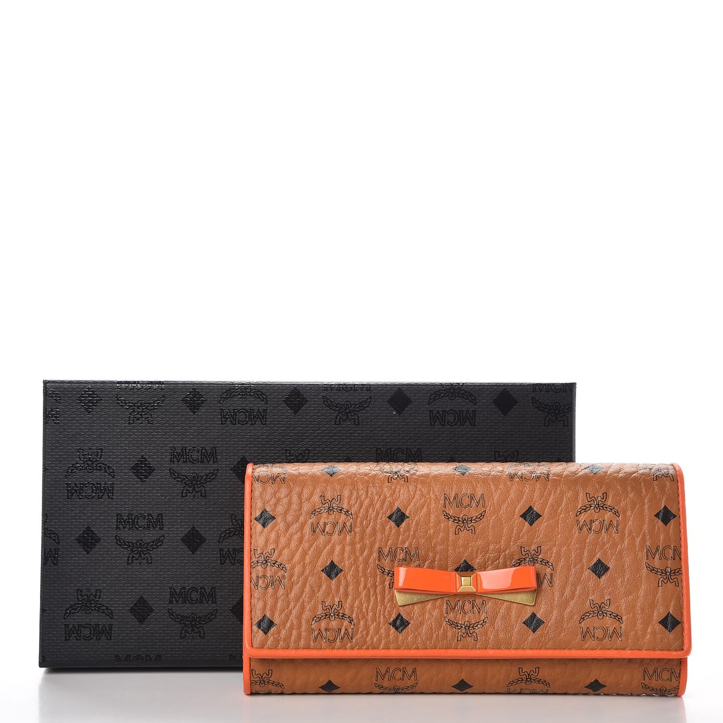 Visetos Mina Long Trifold Wallet Cognac