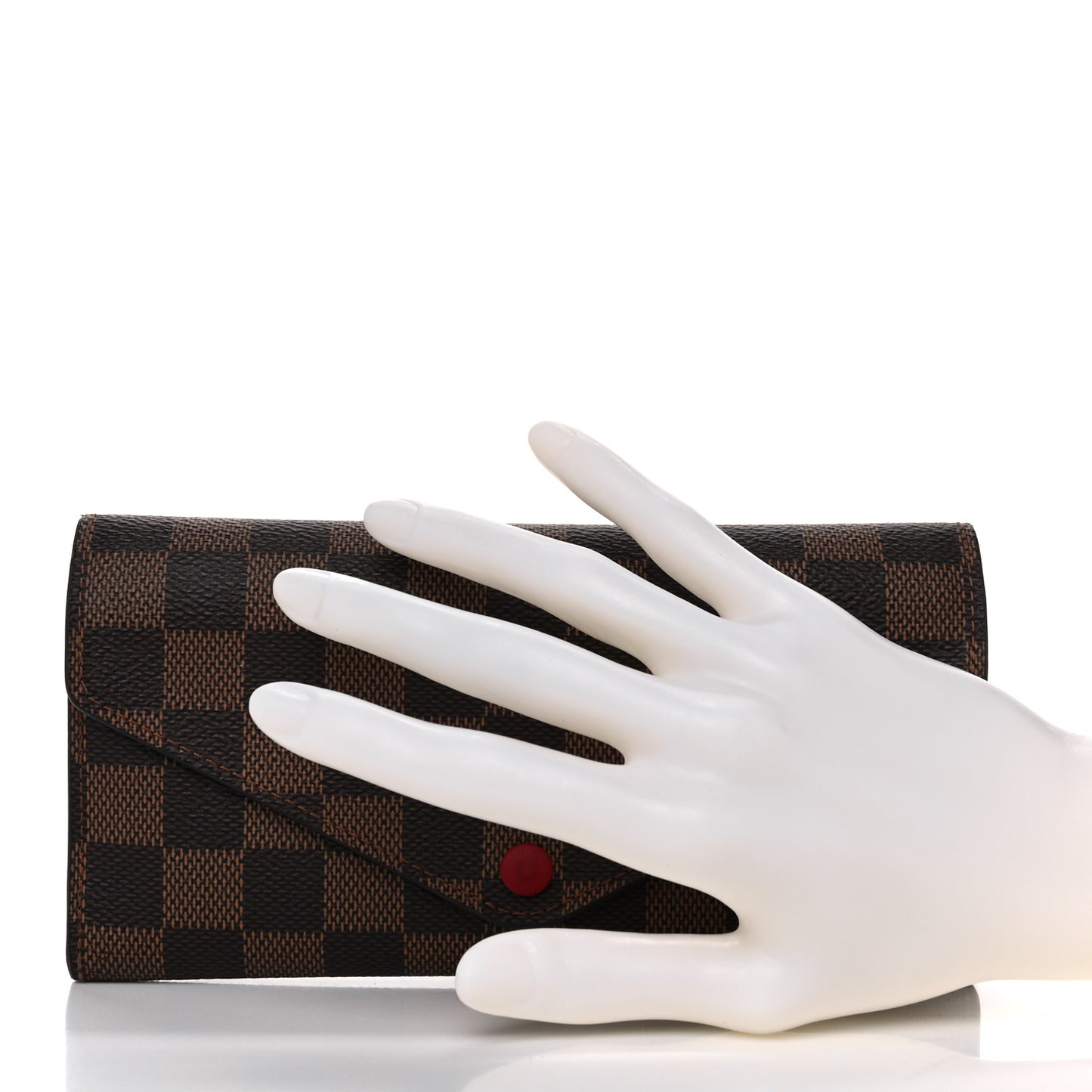 Damier Ebene Josephine Wallet Red
