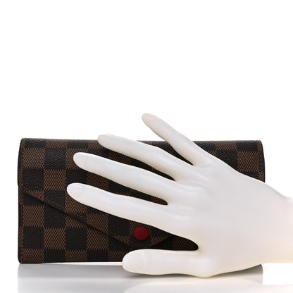 Louis Vuitton Damier Ebene Josephine Wallet Red 2 of 11