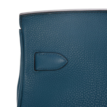 Hermes Taurillon Clemence JPG Shoulder Birkin II 42 Cobalt 27 of 32