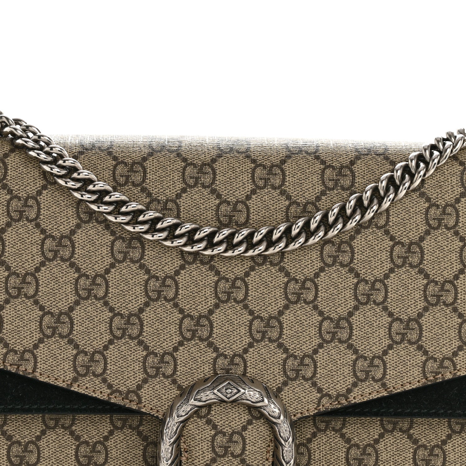 Gucci GG Supreme Monogram Medium Dionysus Shoulder Bag Black 8 of 14