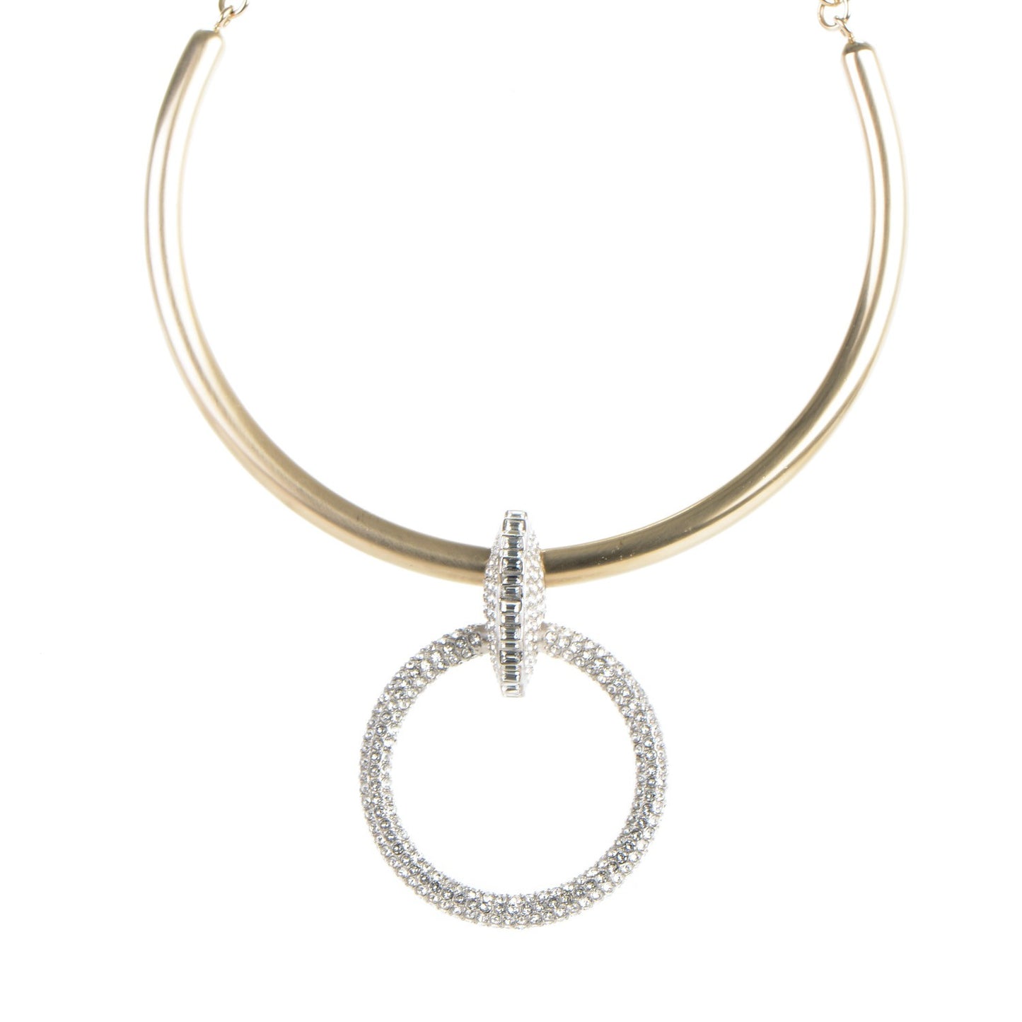 Crystal CC Choker Necklace Gold