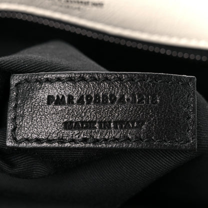 Saint Laurent Crinkled Calfskin Matelasse Monogram Medium Niki Chain Satchel Blanc Vintage 8 of 11