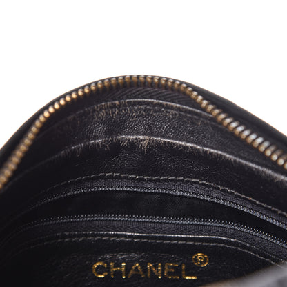 Chanel Lambskin Quilted Tassel Camera Case Pouch Black 9 of 14