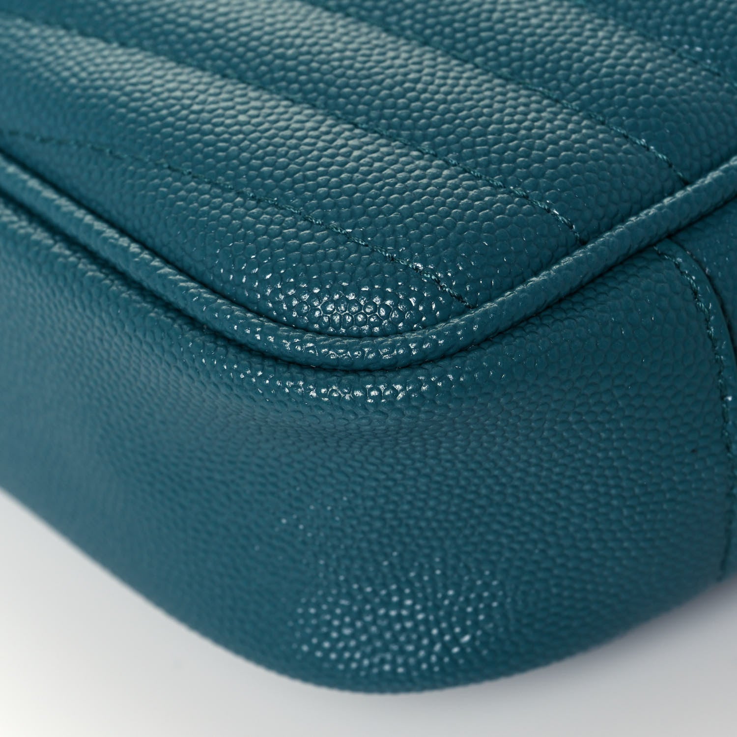 Saint Laurent Grain De Poudre Matelasse Monogram Mini Lou Camera Bag Blue Vert 11 of 12