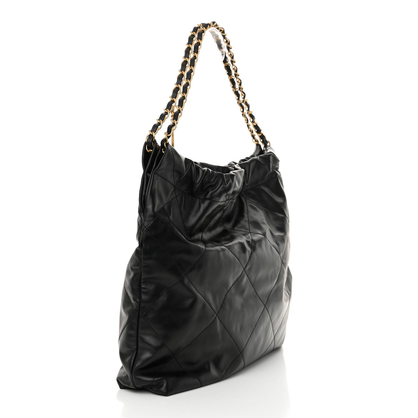 Calfskin Quilted Chanel 22 Black
