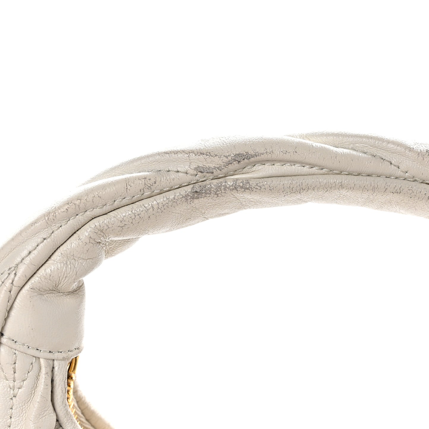 Nappa Matelasse Small Wander Hobo White