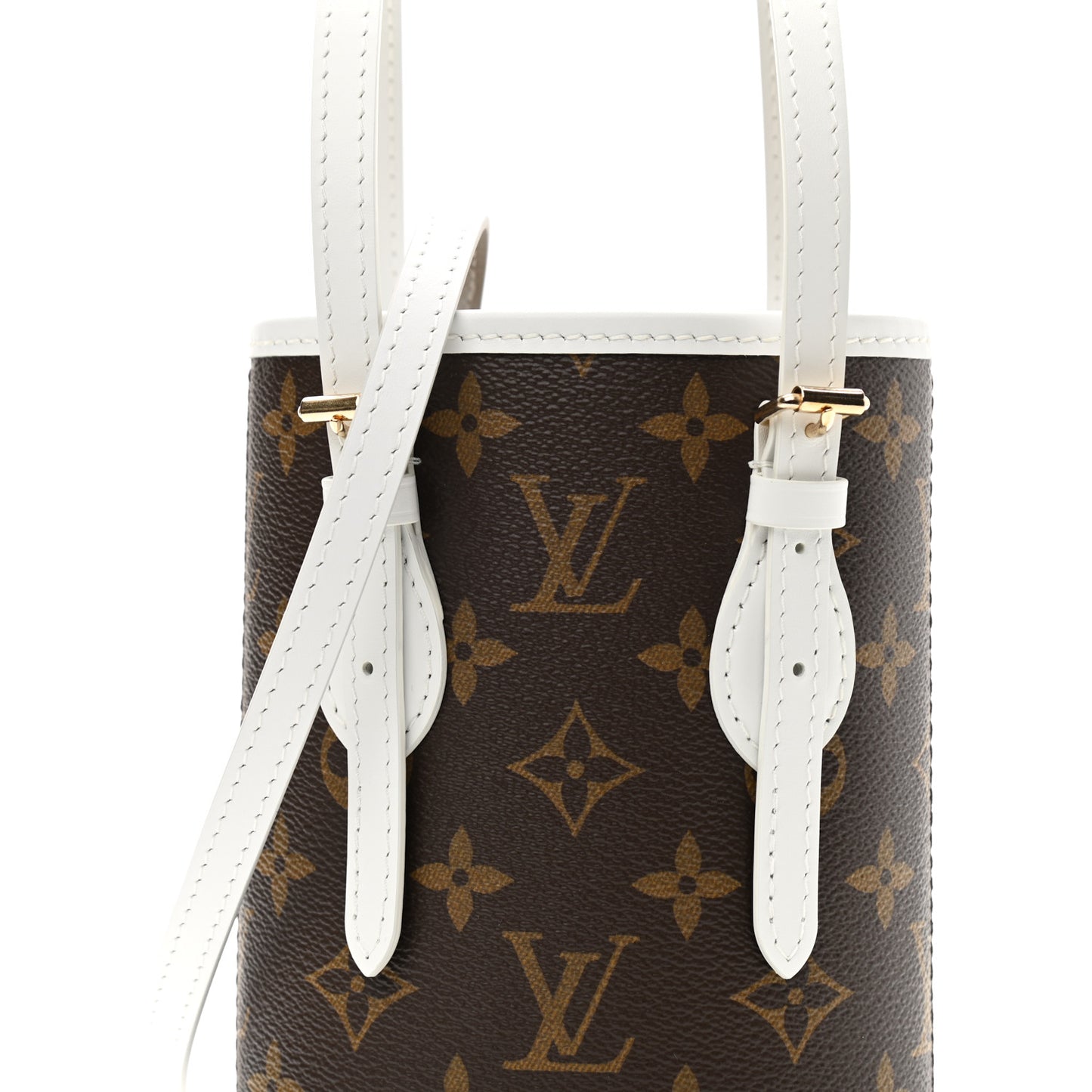 Monogram LV Match Nano Bucket Bag White