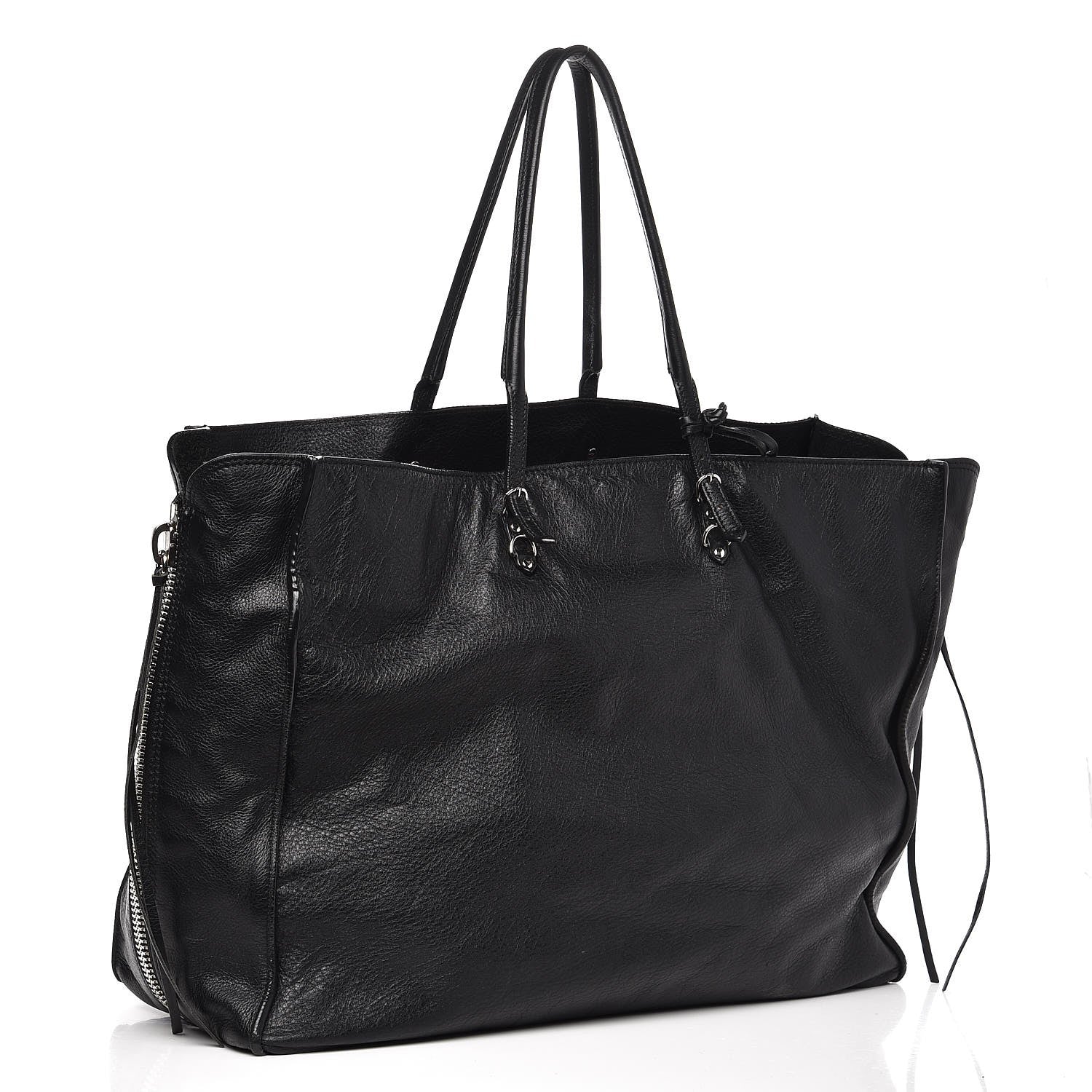Balenciaga Supple Calfskin Papier A4 Zip Around Tote Black 3 of 12