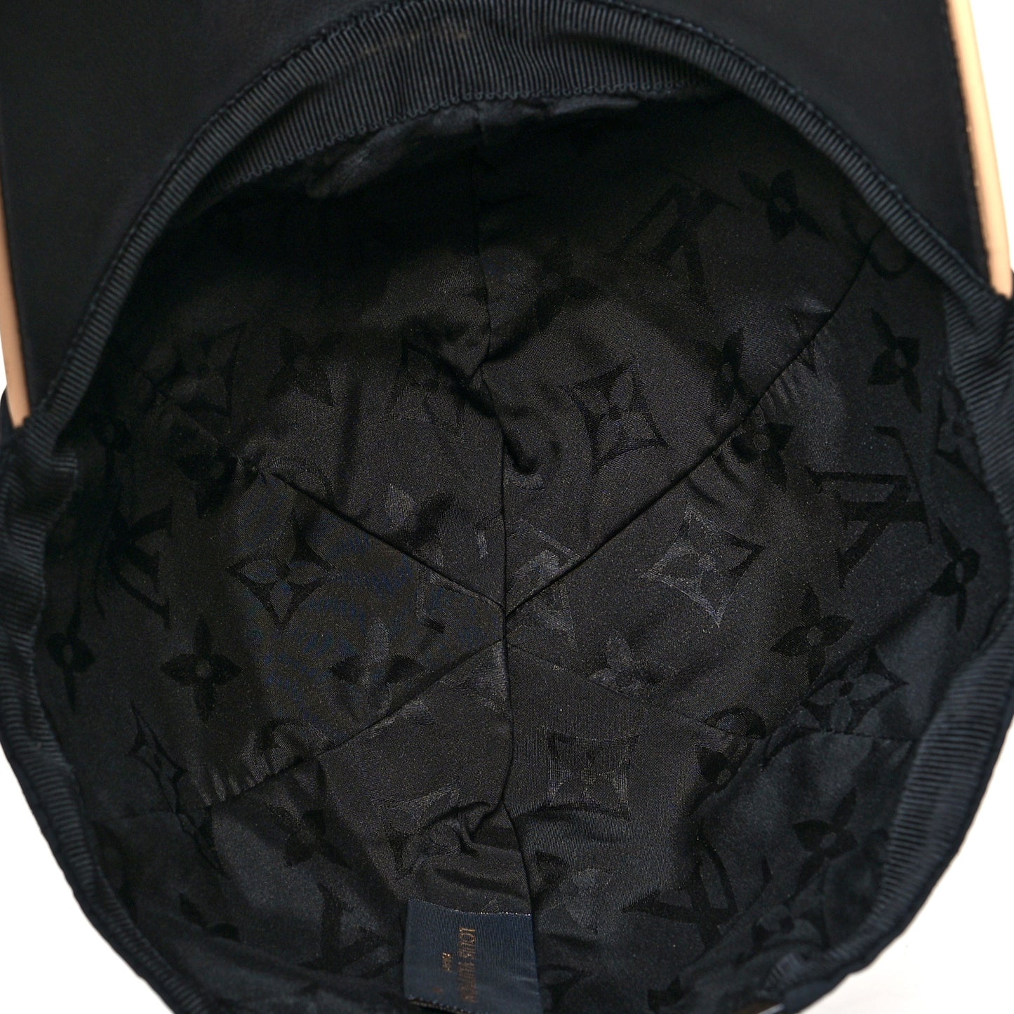Polyester Silk Monogram LV Get Ready Cap M Black