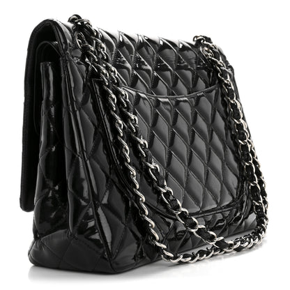 Chanel Patent Quilted Maxi Double Flap Black 3 of 17