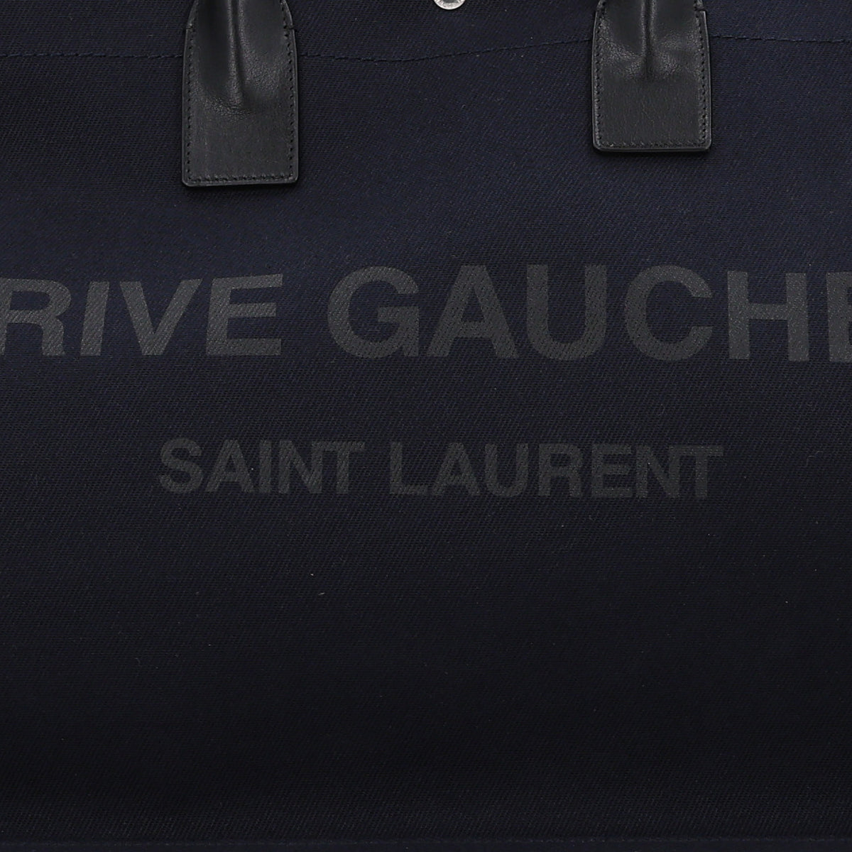 Linen Calfskin Rive Gauche Tote Navy