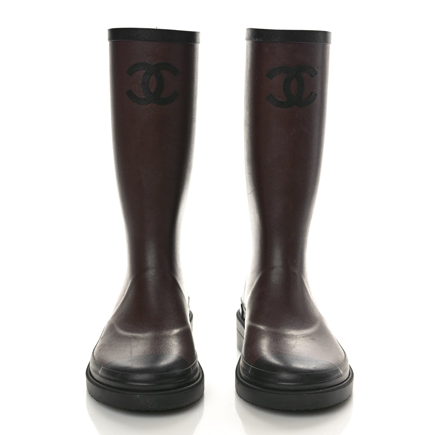 Caoutchouk CC High Boots 37 Burgundy Black