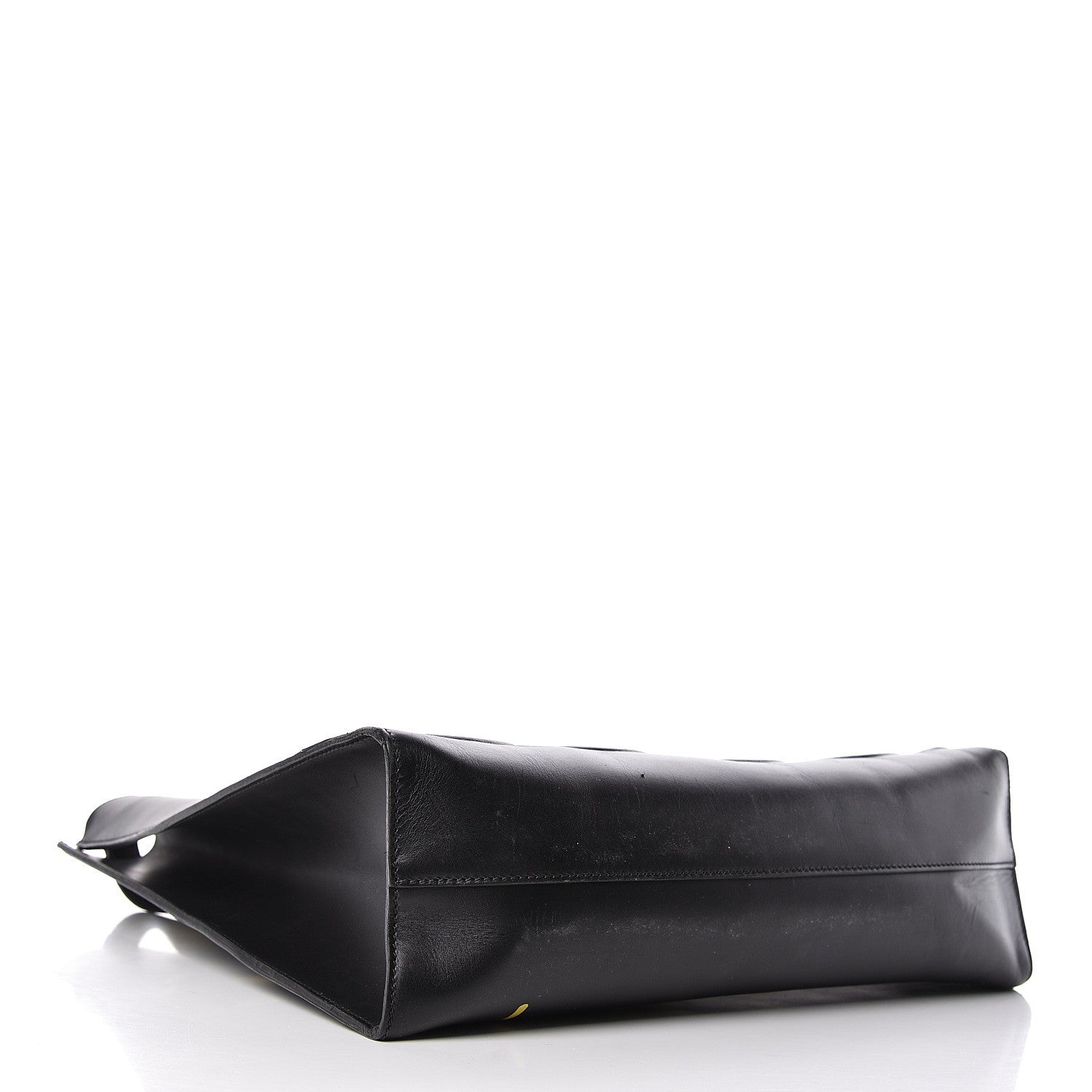 Gucci Calfskin GucciGhost Real Medium XL Tote Black Yellow 4 of 13