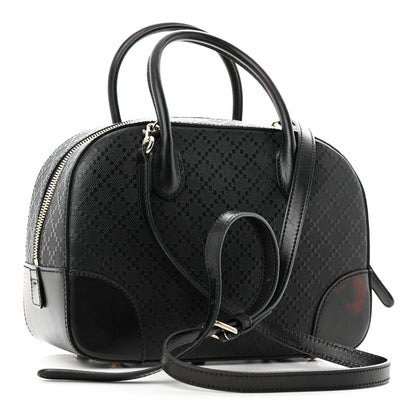 Gucci Calfskin Diamante Small Top Handle Bag Black 3 of 11