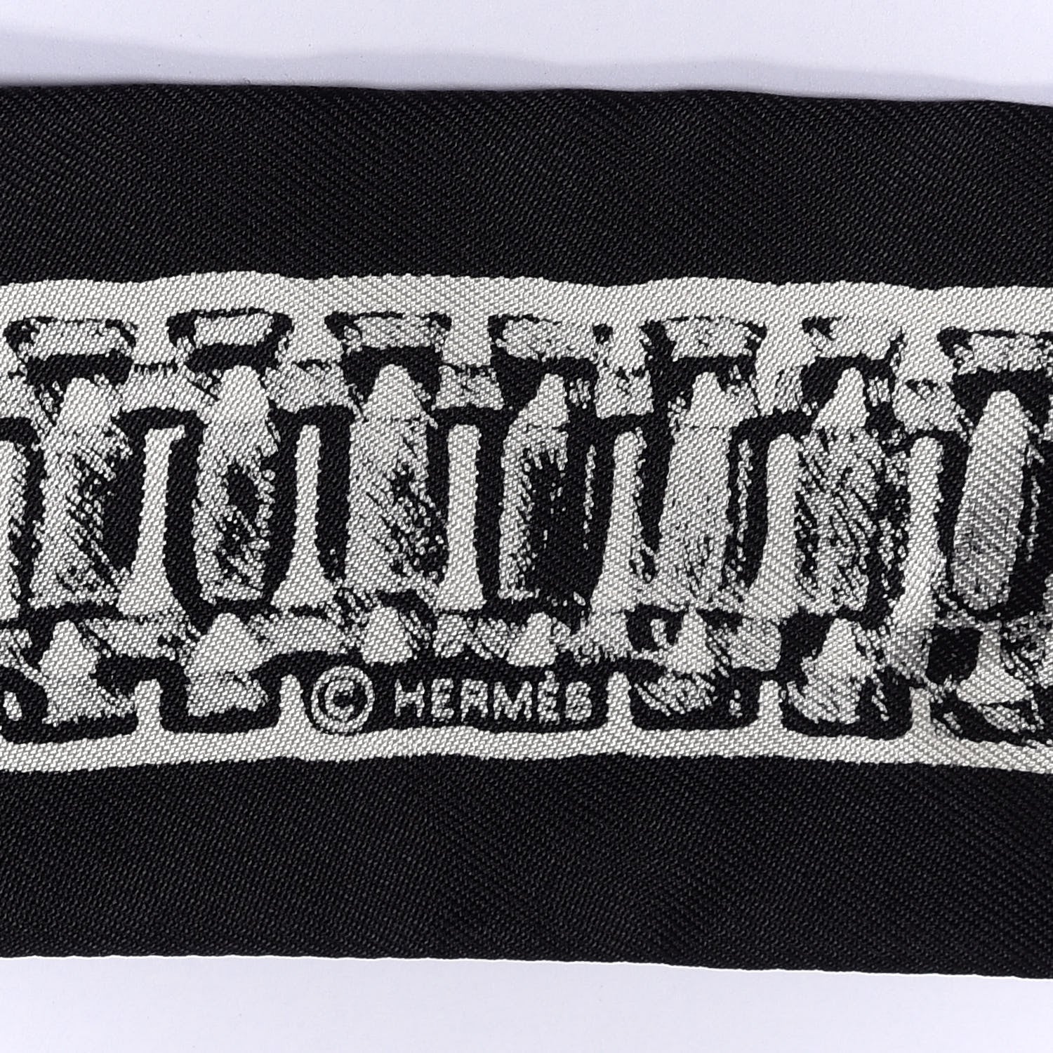 Hermes Silk Le Tresor De Medor Twilly Black White 4 of 4