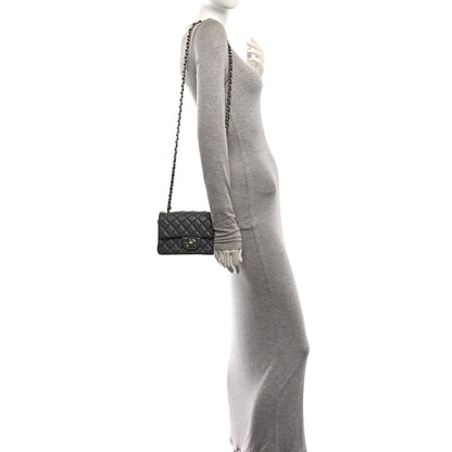 Chanel Lambskin Quilted Mini Rectangular Flap Dark Grey 2 of 10