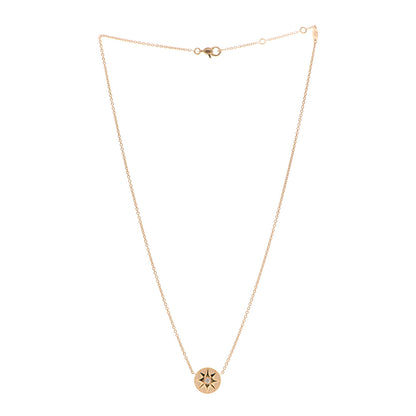 Christian Dior 18K Yellow Gold Diamond Mother of Pearl Rose Des Vents Necklace 3 of 6
