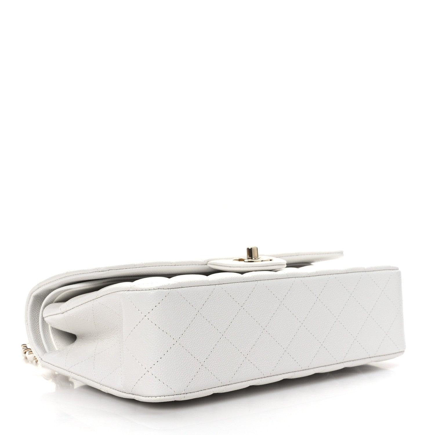 Chanel Caviar Quilted Medium Double Flap White 4 of 9