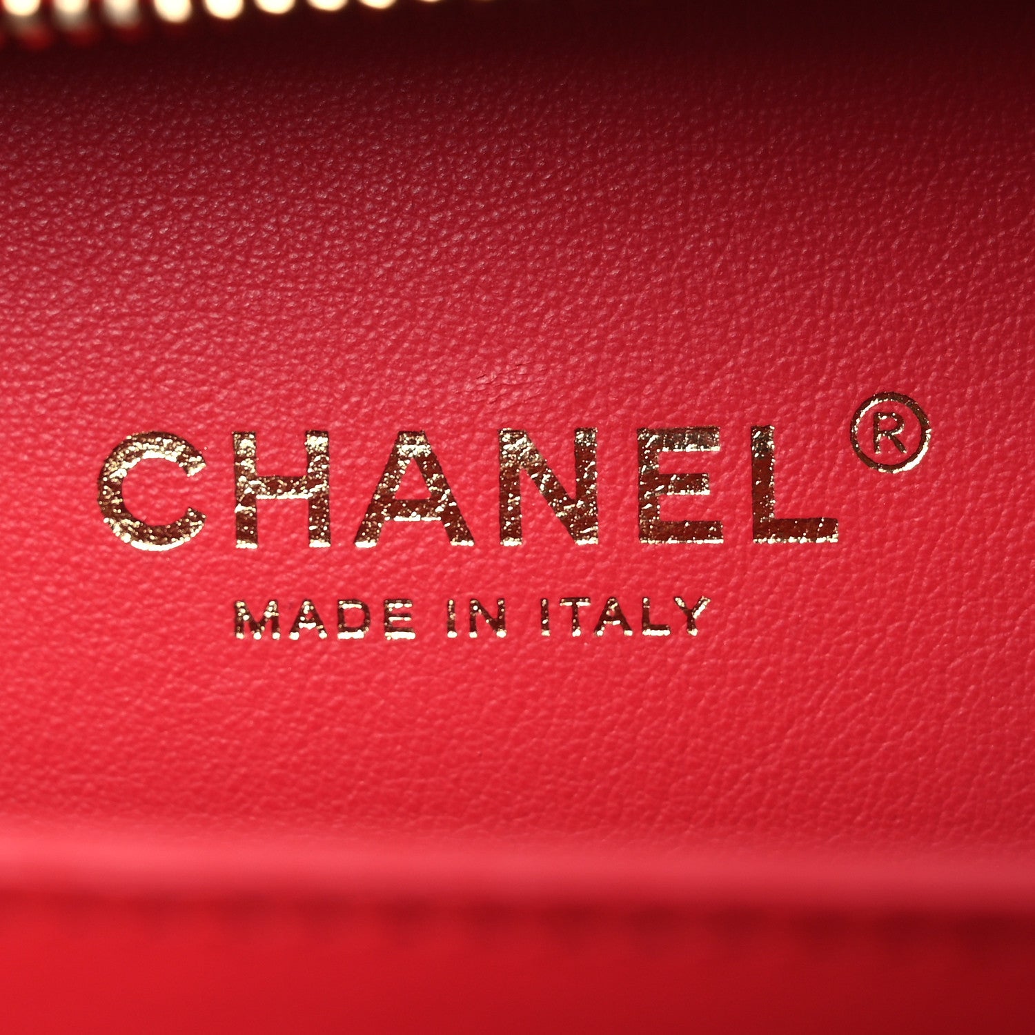 Chanel Caviar Quilted Small CC Filigree Vanity Case Red 6 of 10