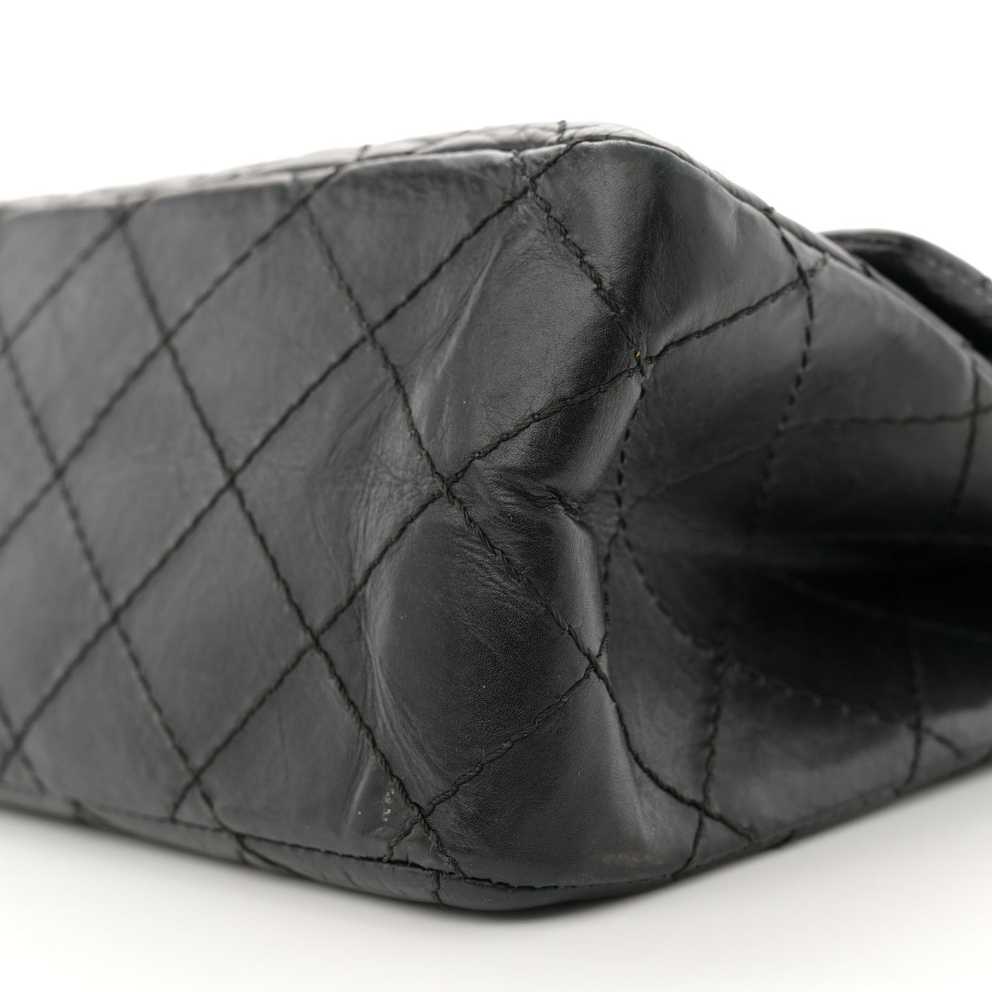 Aged Calfskin Quilted 2.55 Reissue 226 Flap Black