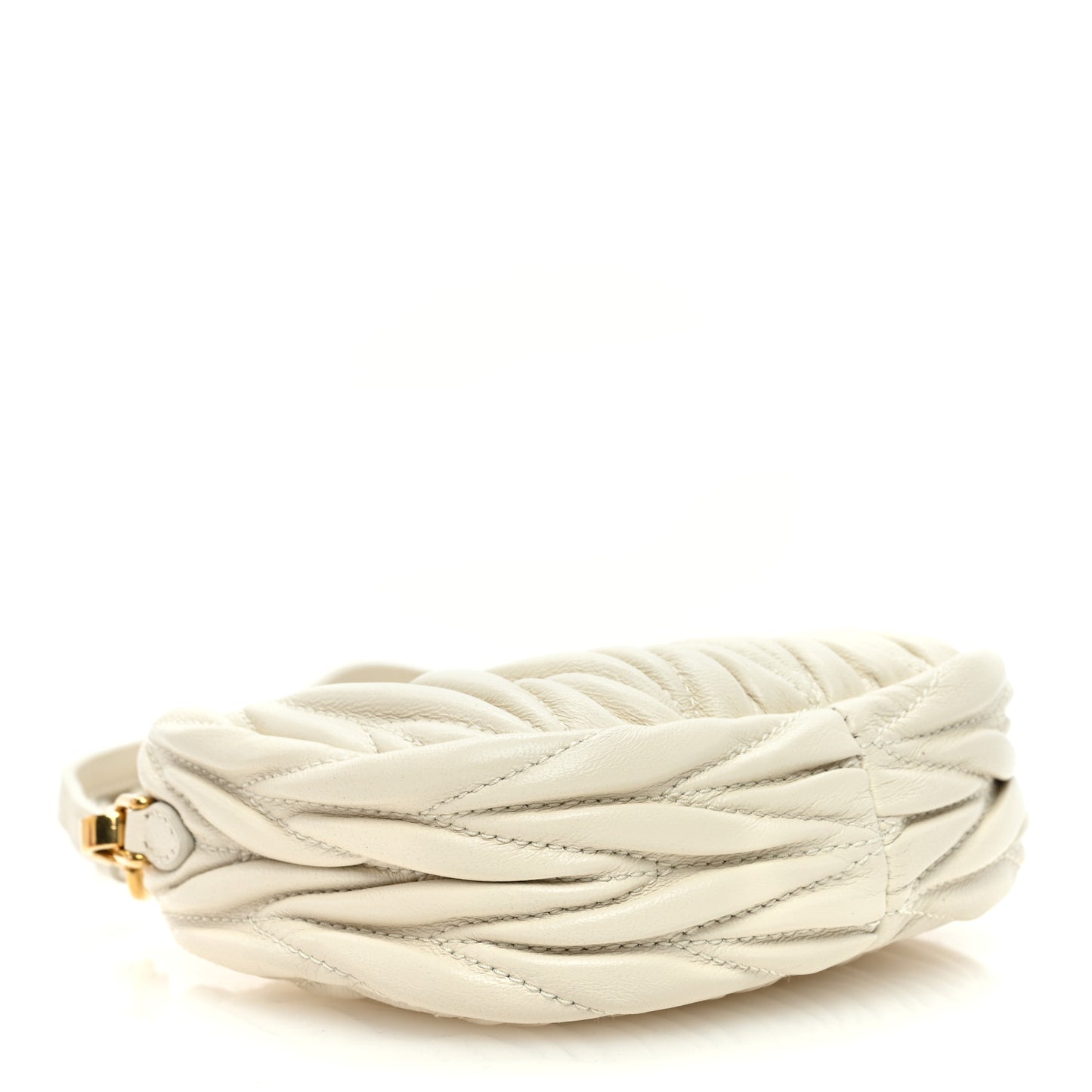 Nappa Matelasse Micro Wander Hobo White