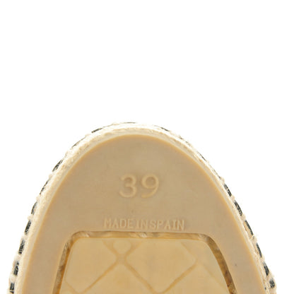 Chanel Lambskin CC Espadrilles 39 Beige Black 8 of 9