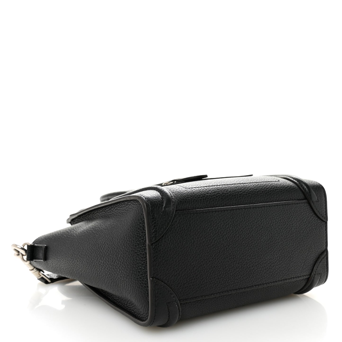 Drummed Calfskin Nano Luggage Black