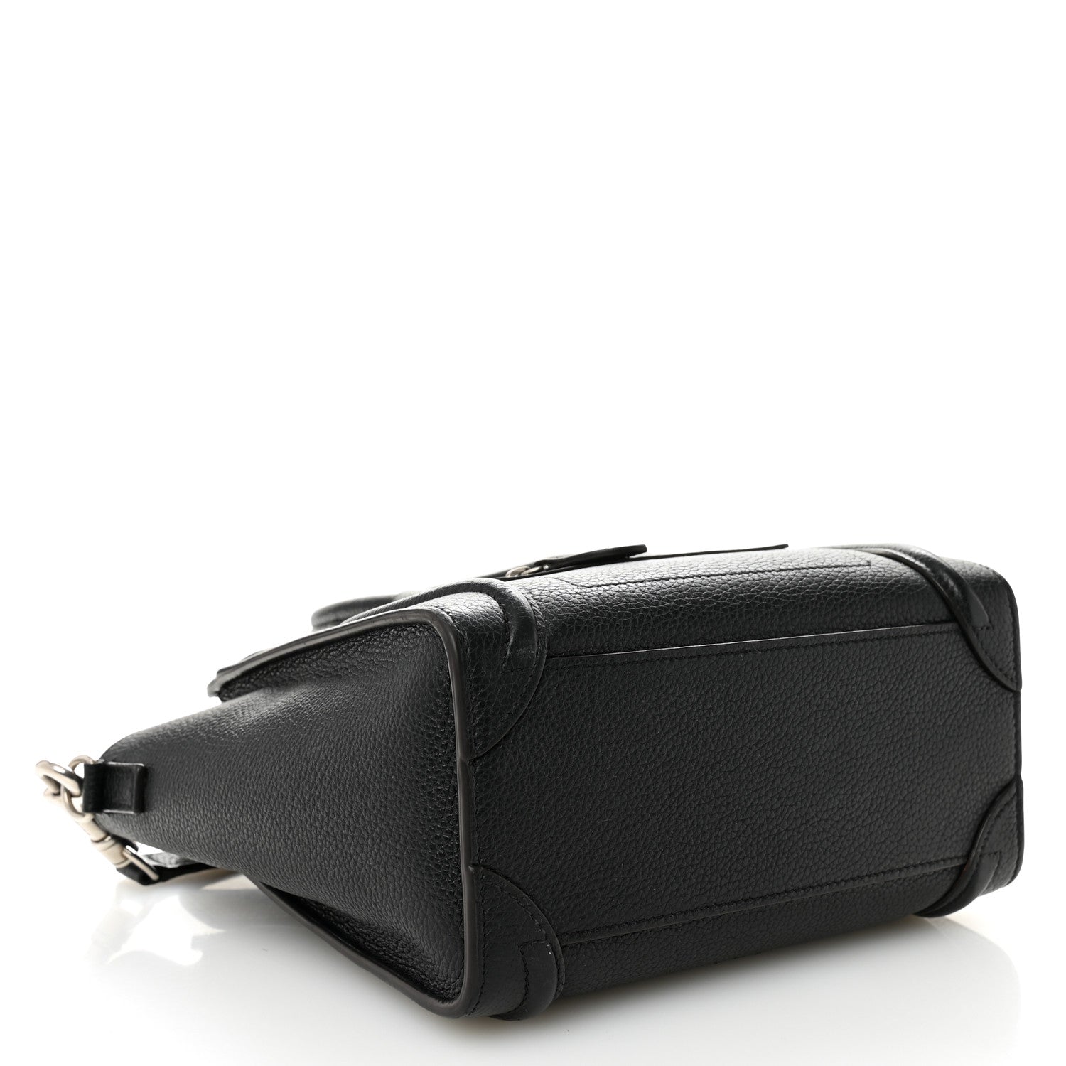 Celine Drummed Calfskin Nano Luggage Black 3 of 9