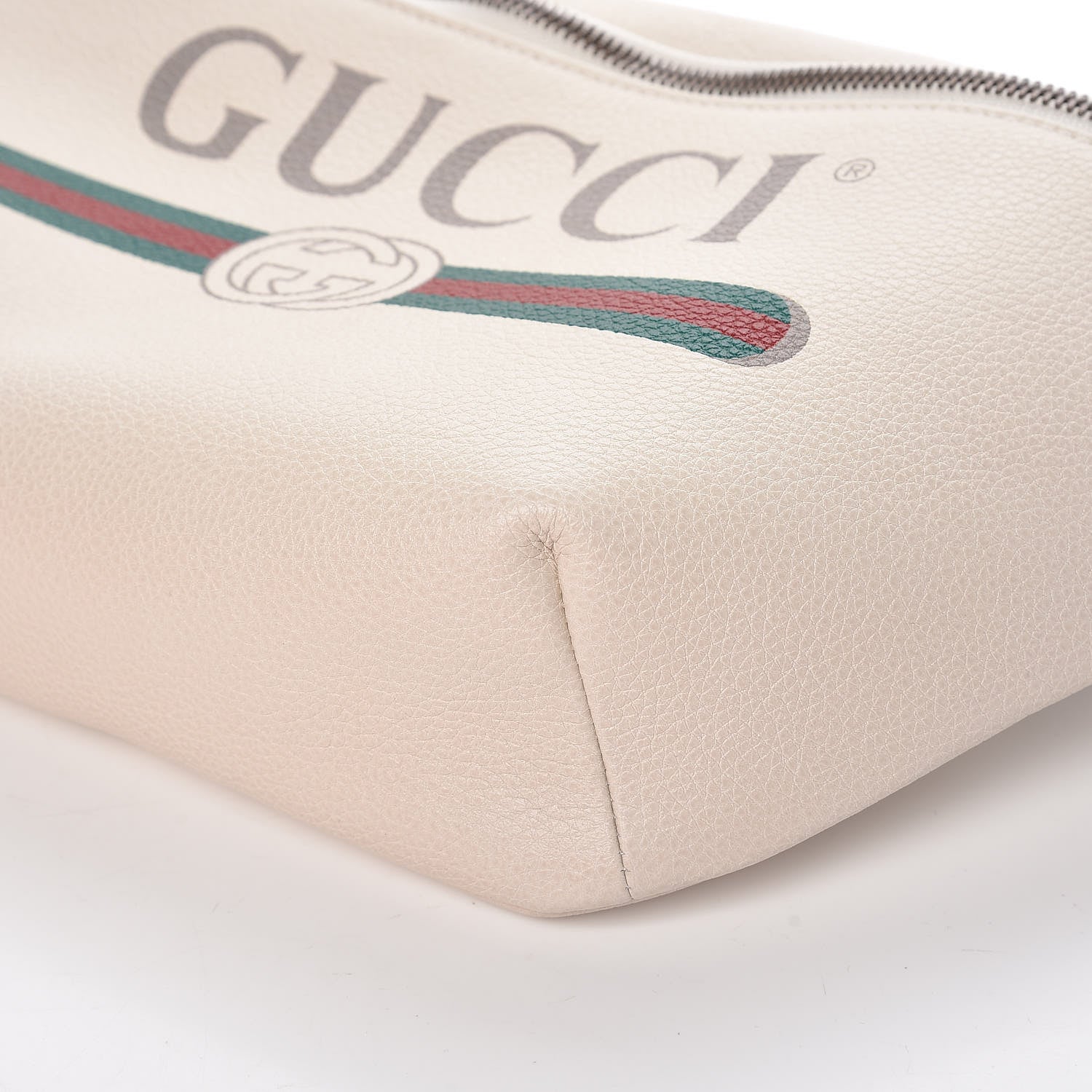 Gucci Grained Calfskin Logo Belt Bag White 9 of 11