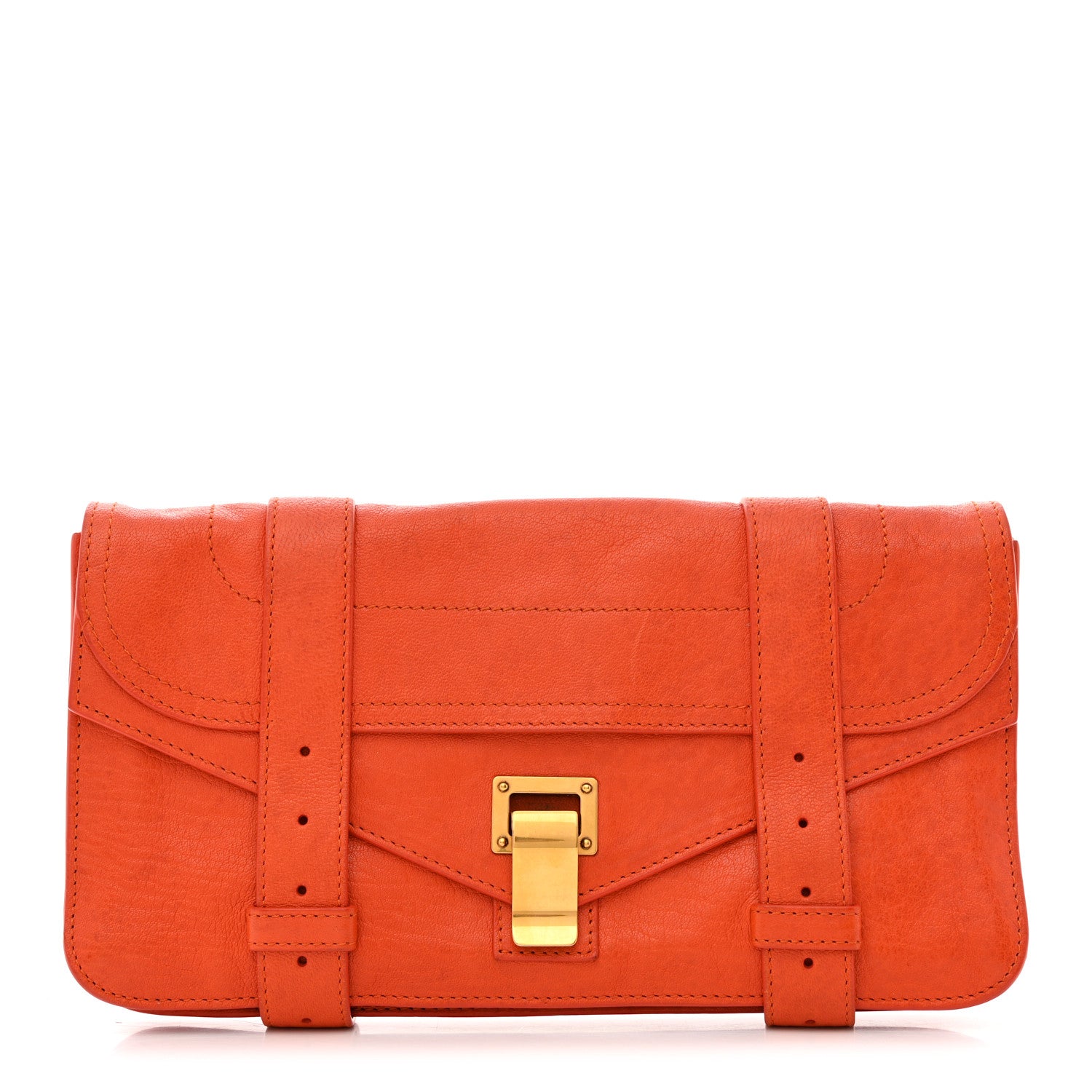 Proenza Schouler Lambskin PS1 Pochette Clutch Orange 1 of 8