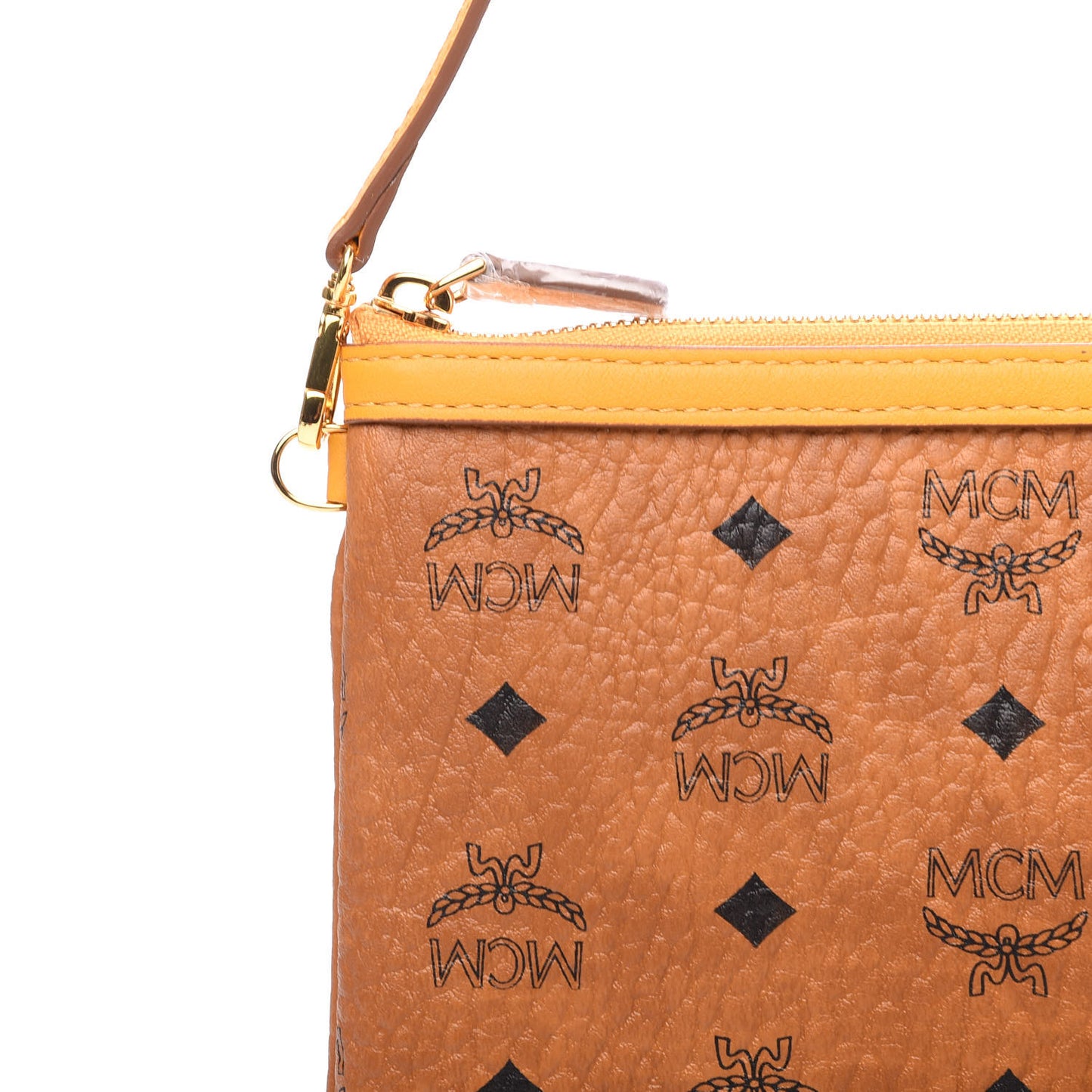 Visetos Liz Shopper Tote Pouch Cognac Yellow