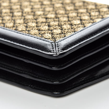 Bottega Veneta Goatskin Knit Intrecciato Mini Montebello Crossbody Bag Black Gold 6 of 9