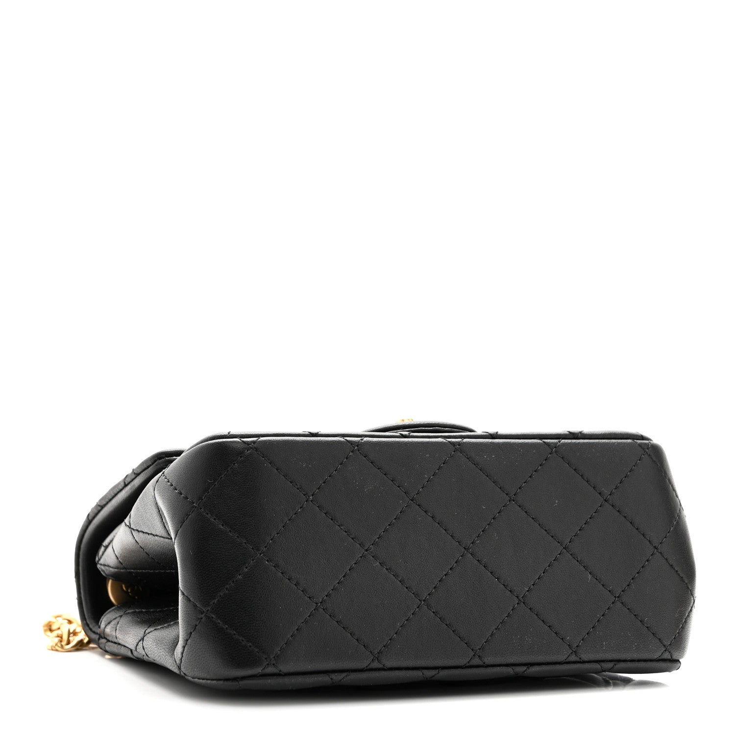Chanel Lambskin Quilted Mini Sweet Camellia Flap Black 4 of 10