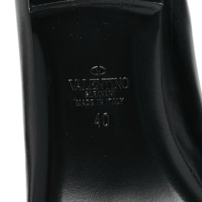 Valentino Garavani Nappa Stud Sign Loafers 40 Black 6 of 9