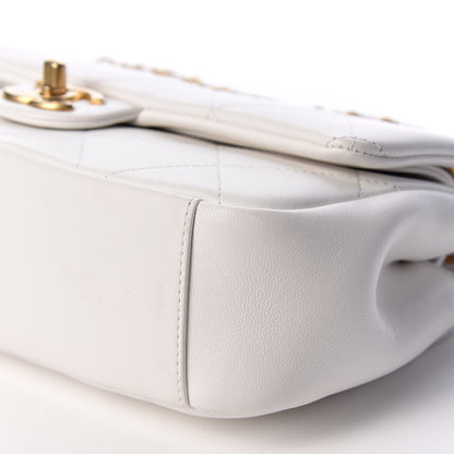 Chanel Lambskin A Real Catch Flap Bag White 8 of 9