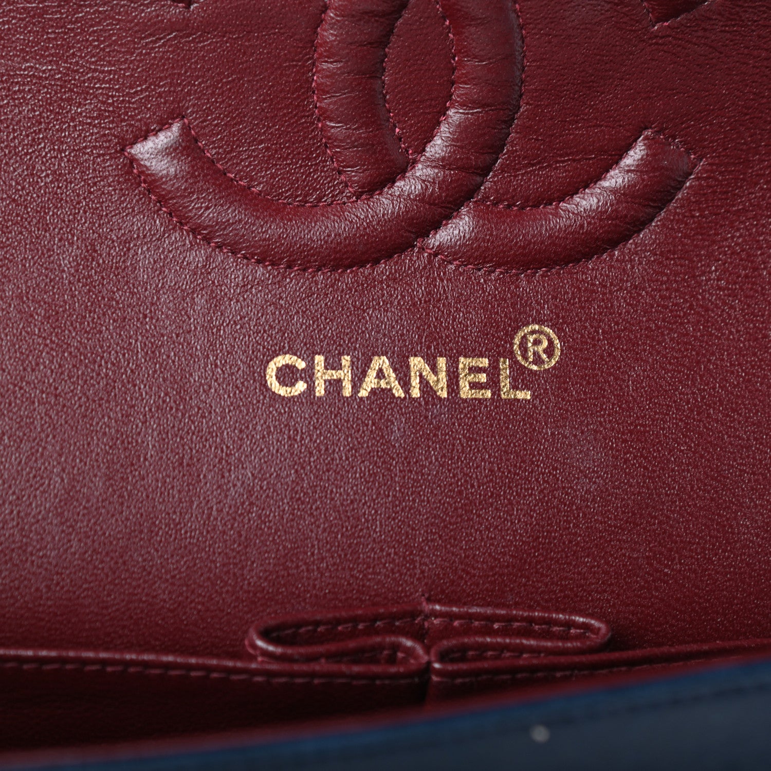 Chanel Lambskin Quilted Medium Double Flap Navy 6 of 9