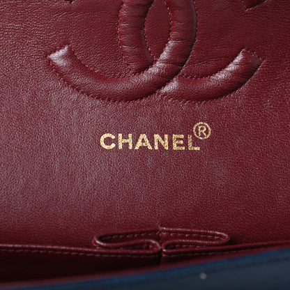 Chanel Lambskin Quilted Medium Double Flap Navy 6 of 9