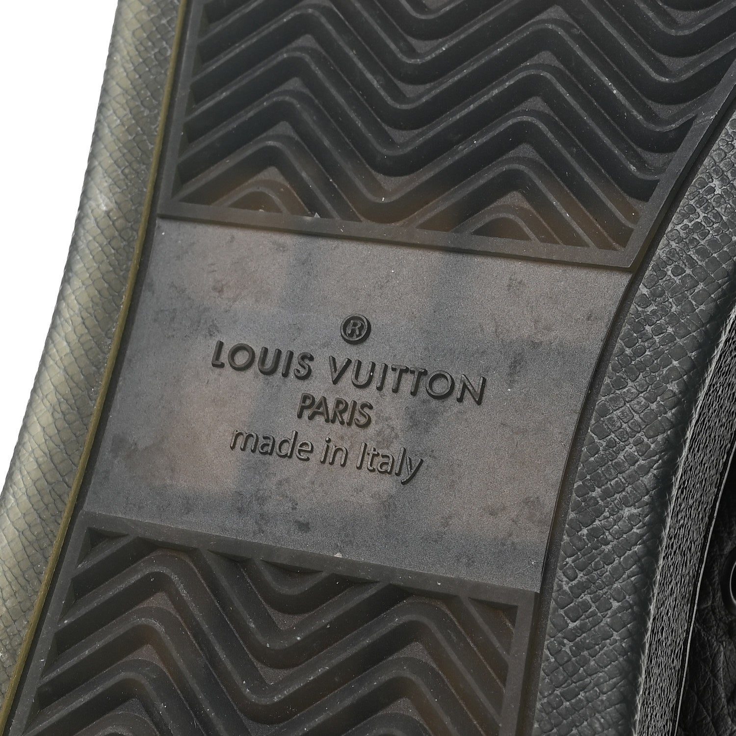 Louis Vuitton Calfskin Embossed Monogram Rivoli High Top Sneakers 11 Black Silver 7 of 8