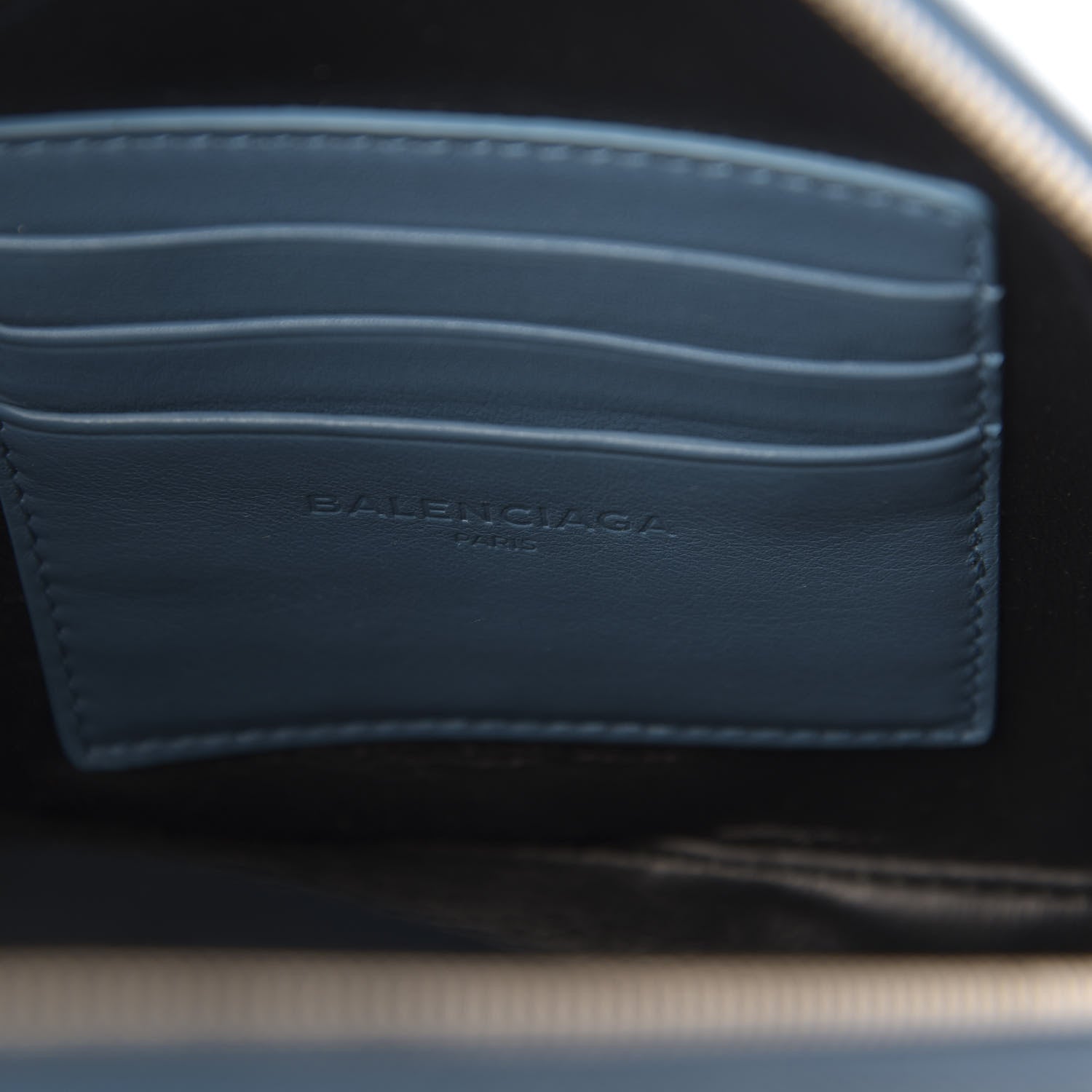 Balenciaga Calfskin M Triangle Pouch Bleu Persan 6 of 9