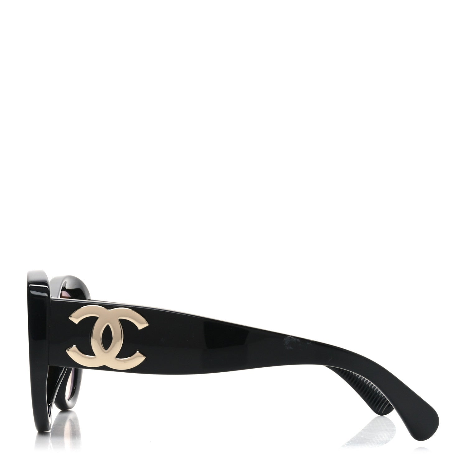 Chanel Acetate Butterfly Large CC Sunglasses 5492-A Black 3 of 7