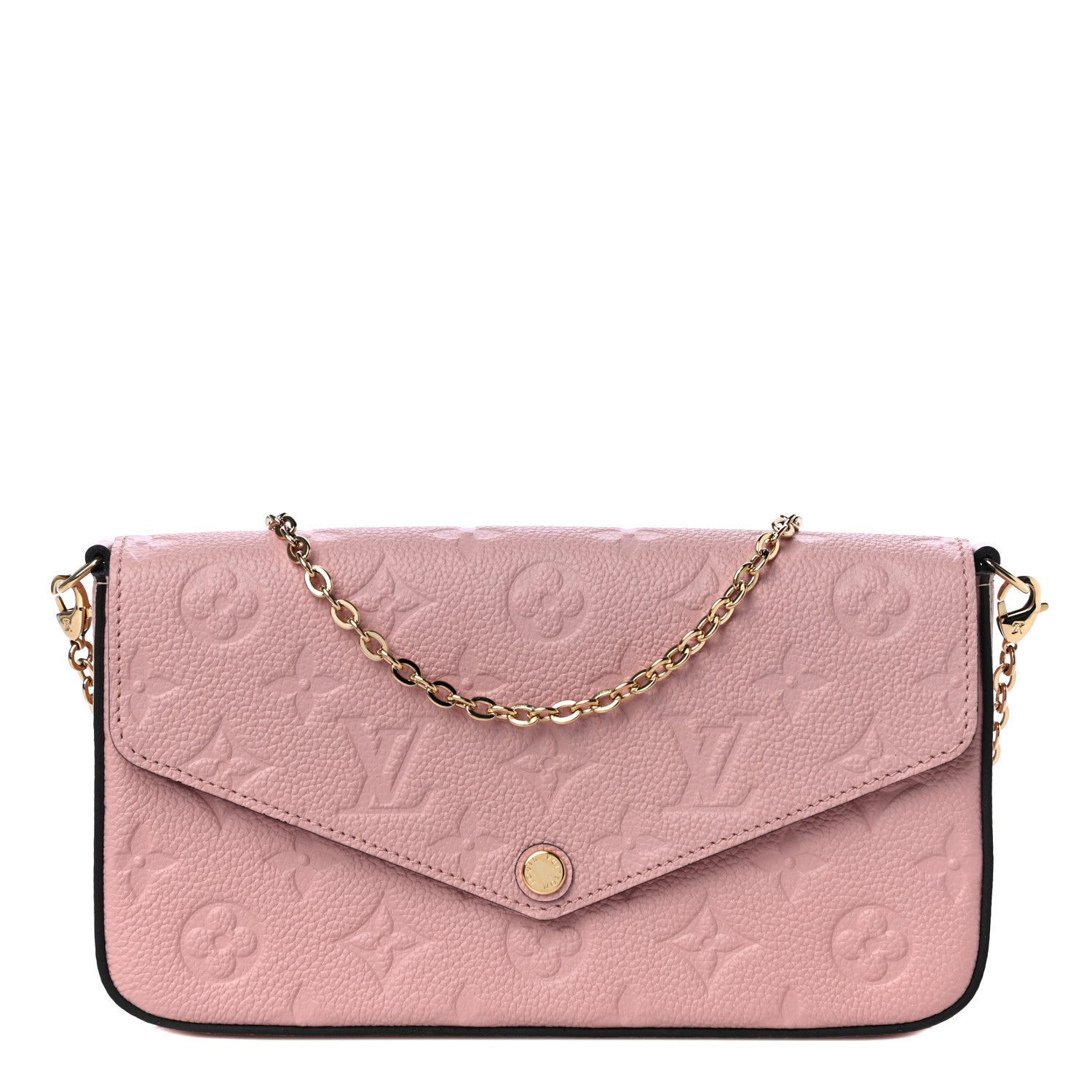 Louis Vuitton Empreinte Pochette Felicie Chain Wallet Rose Poudre 1 of 10