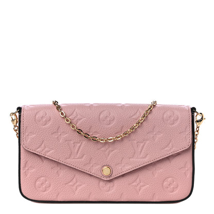 Louis Vuitton Empreinte Pochette Felicie Chain Wallet Rose Poudre 1 of 10