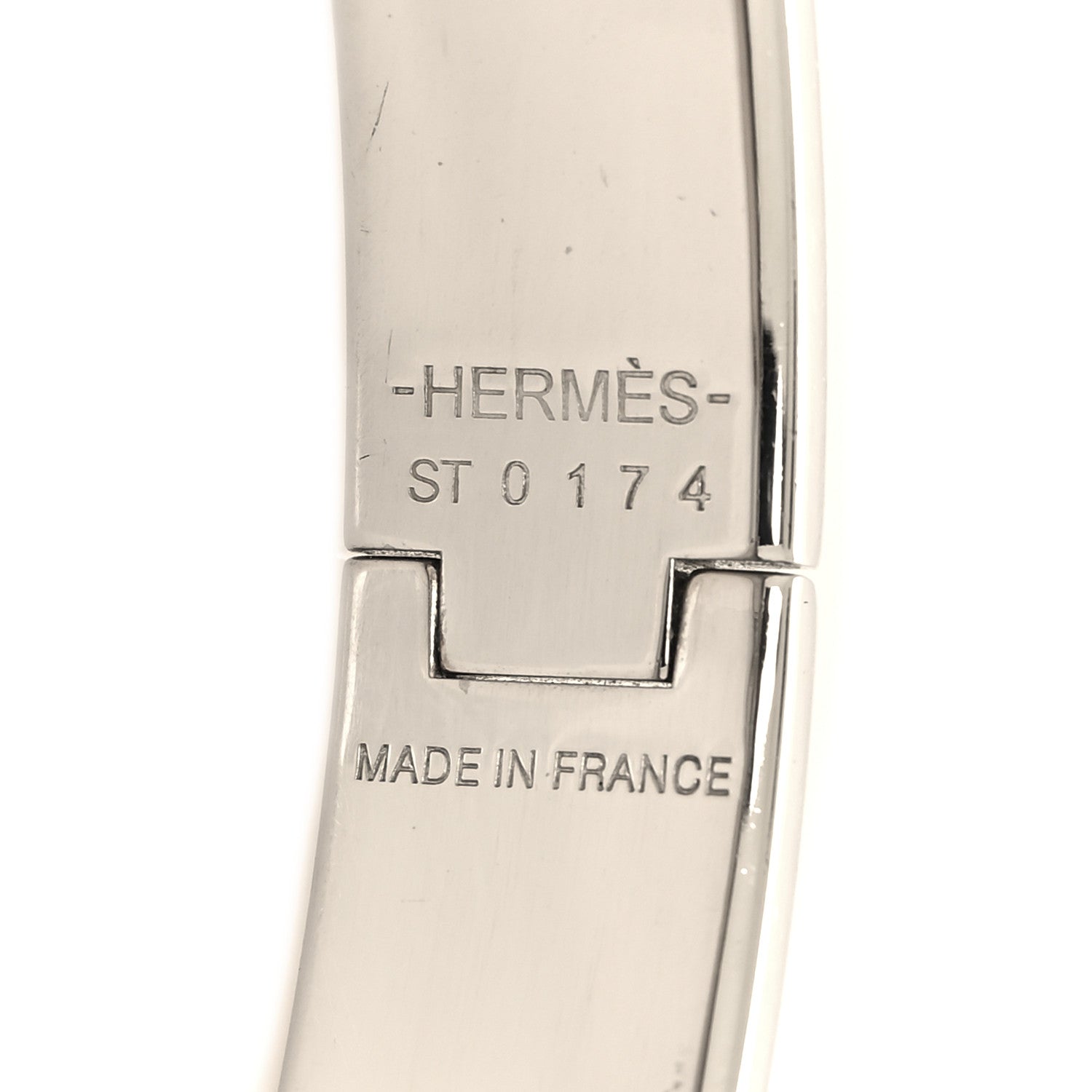 Hermes Enamel Narrow Clic Clac H Bracelet PM White 4 of 4