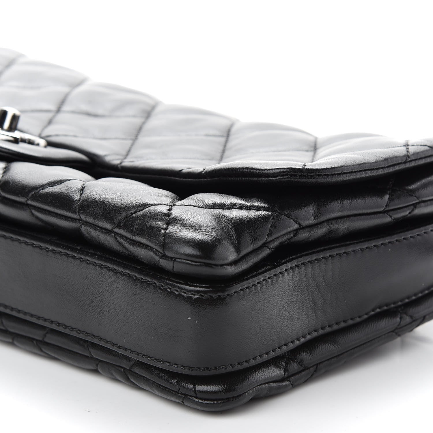 Chanel Lambskin Quilted Jumbo 3 Flap Black 9 of 9