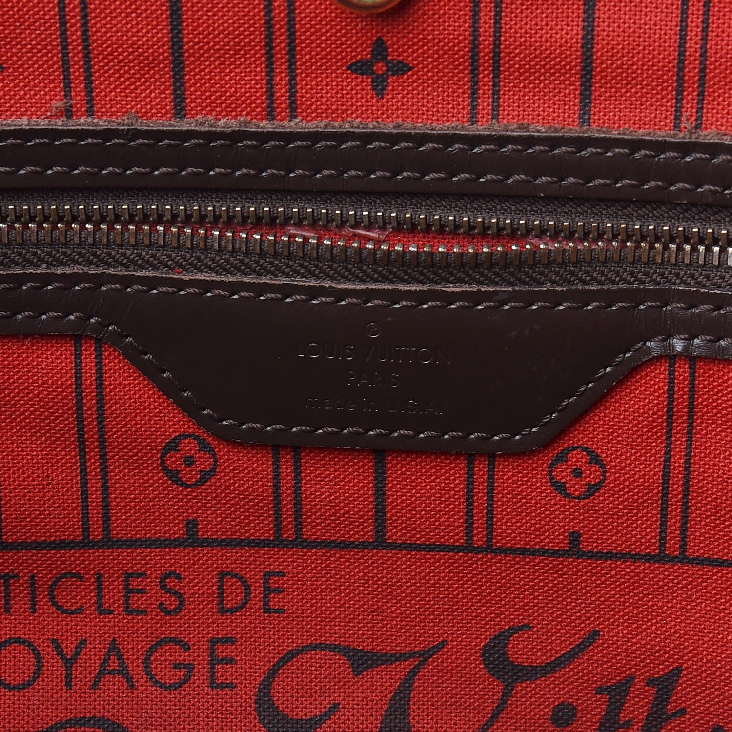 Louis Vuitton Damier Ebene Neverfull MM 7 of 9