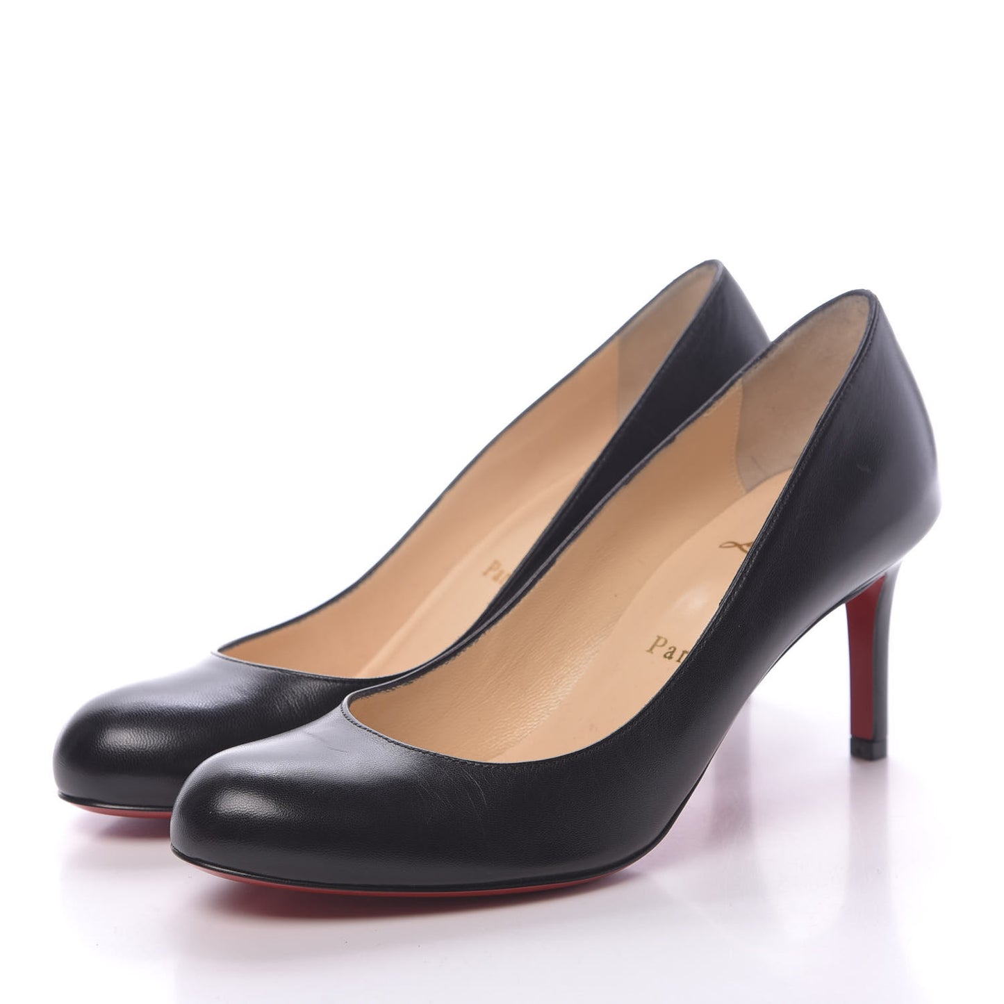 Shiny Nappa Simple 70 Pumps 37 Black