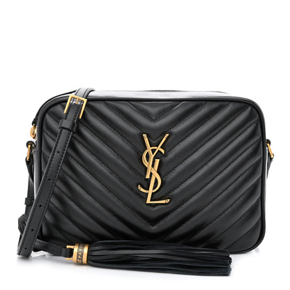 Saint Laurent Calfskin Matelasse Monogram Lou Camera Bag Black 1 of 11
